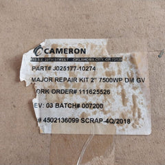 Cameron J025177-10274 Gate Valve Repair Kit