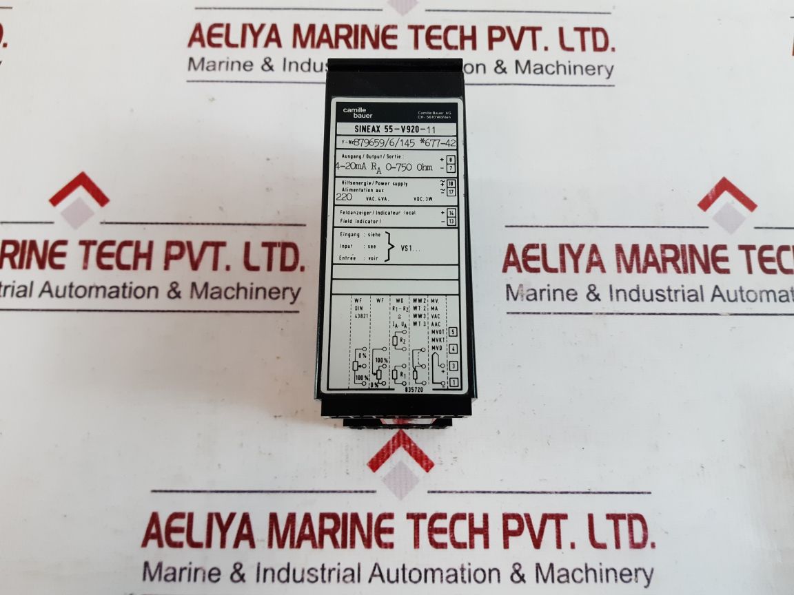 Camille Bauer Sineax 55-v920-11 I/I Temperature Transmitter