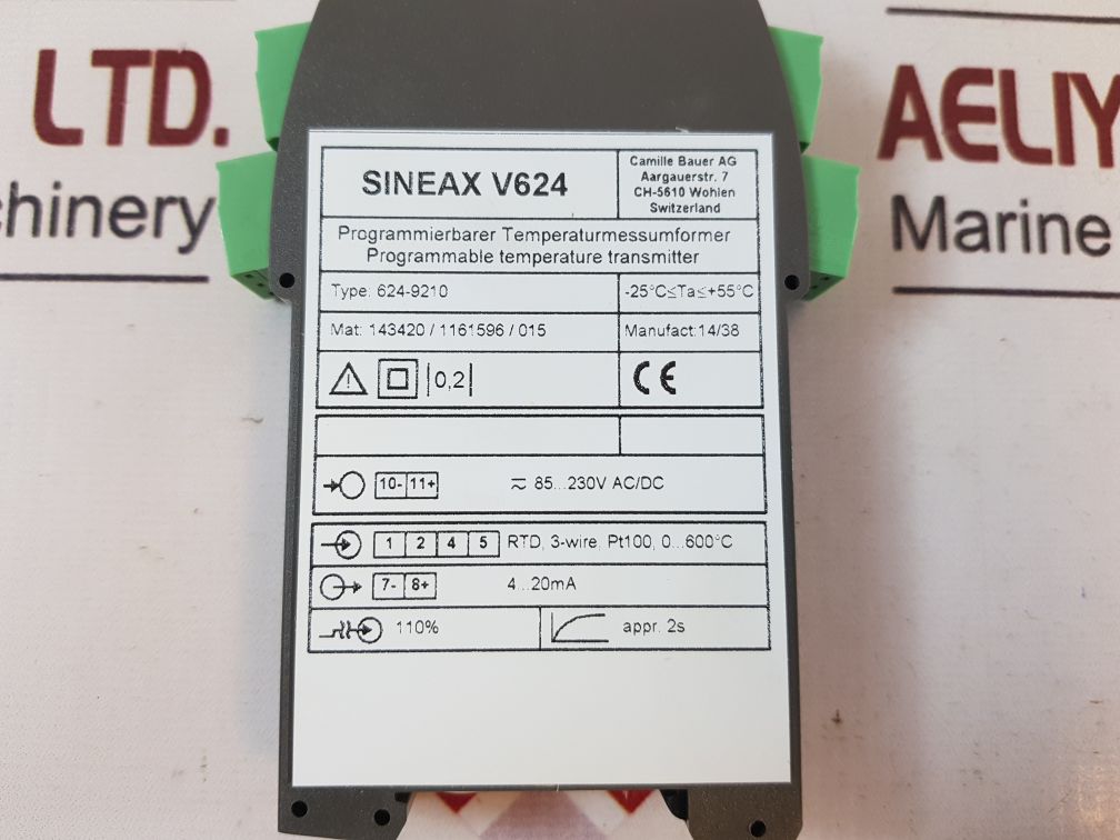 Camille bauer sineax v624 programmable temperature transmitter set