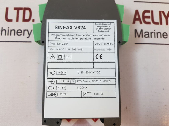 Camille bauer sineax v624 programmable temperature transmitter set
