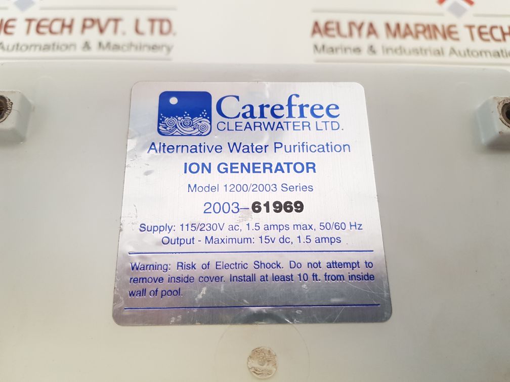 Carefree Series 1200/2003 Ion Generator