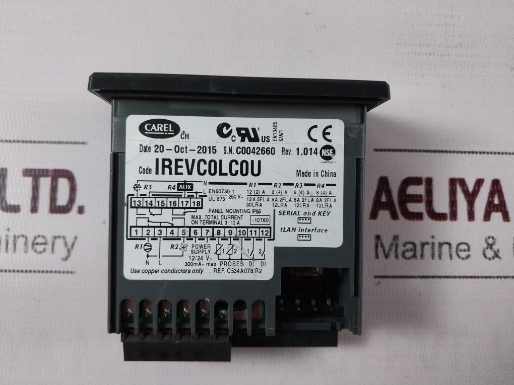 Carel Ir33+ Temperature Controller Irevc0Lc0U