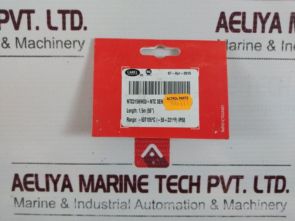 Carel Ntc015Wh03 Ntc Sensor For Temperature Control Ip68-50T105