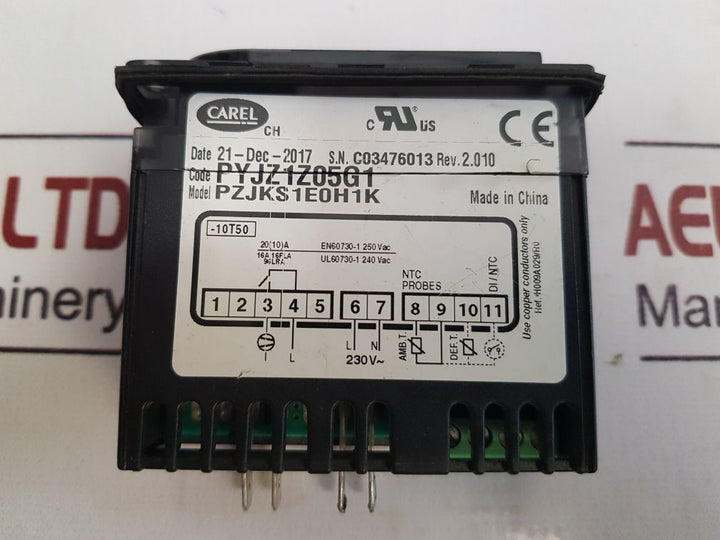 Carel Pzjks1E0H1K Digital Thermostat/Temperature Controller