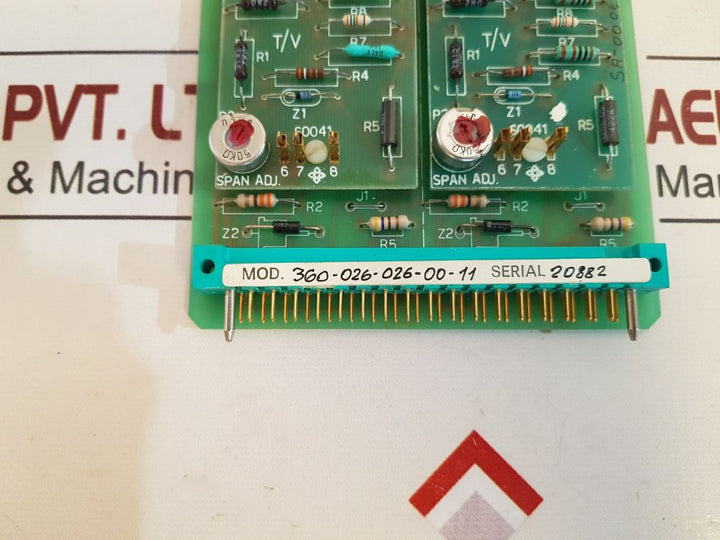Carlo Gavazzi 360-026-026-00-11 Input Transducer Card