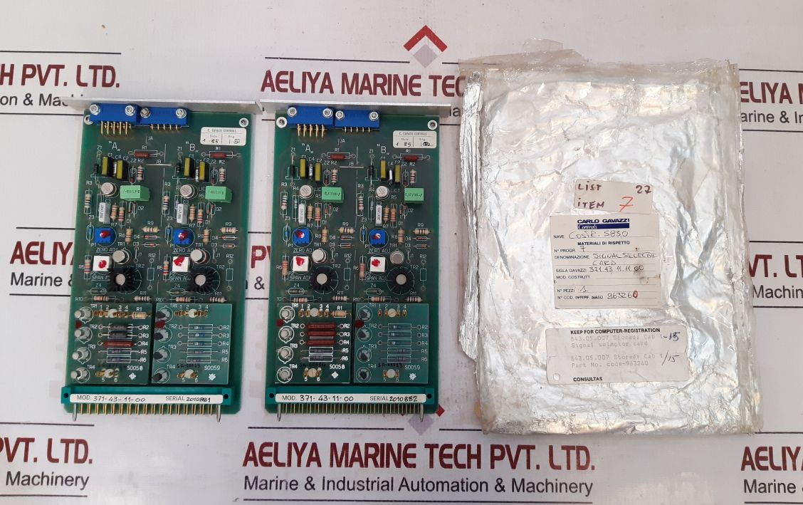 Carlo Gavazzi 371-43-11-00 Signal Selector Card 963260