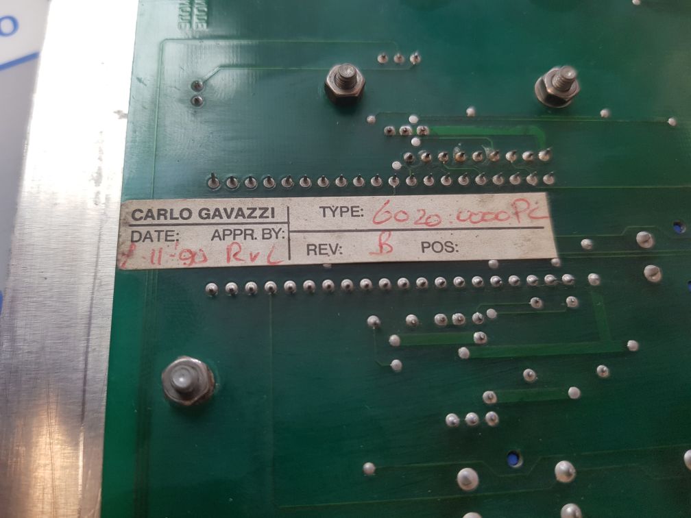 Carlo Gavazzi 93.6.020.000 Rev B Operator Keyboard Cdd-600