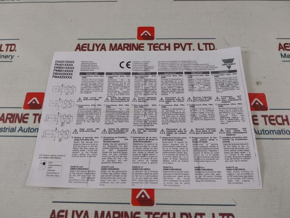 Carlo Gavazzi Daa01Cm24 Delay On Operate Timer