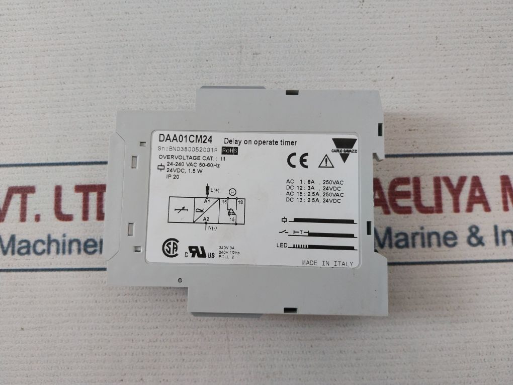 Carlo Gavazzi Daa01Cm24 Delay On Operate Timer