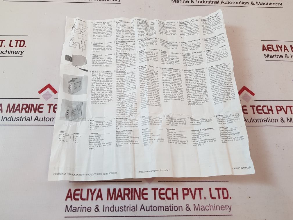 Carlo Gavazzi Dib01Cb2310A Ac/Dc Current Monitoring Relay