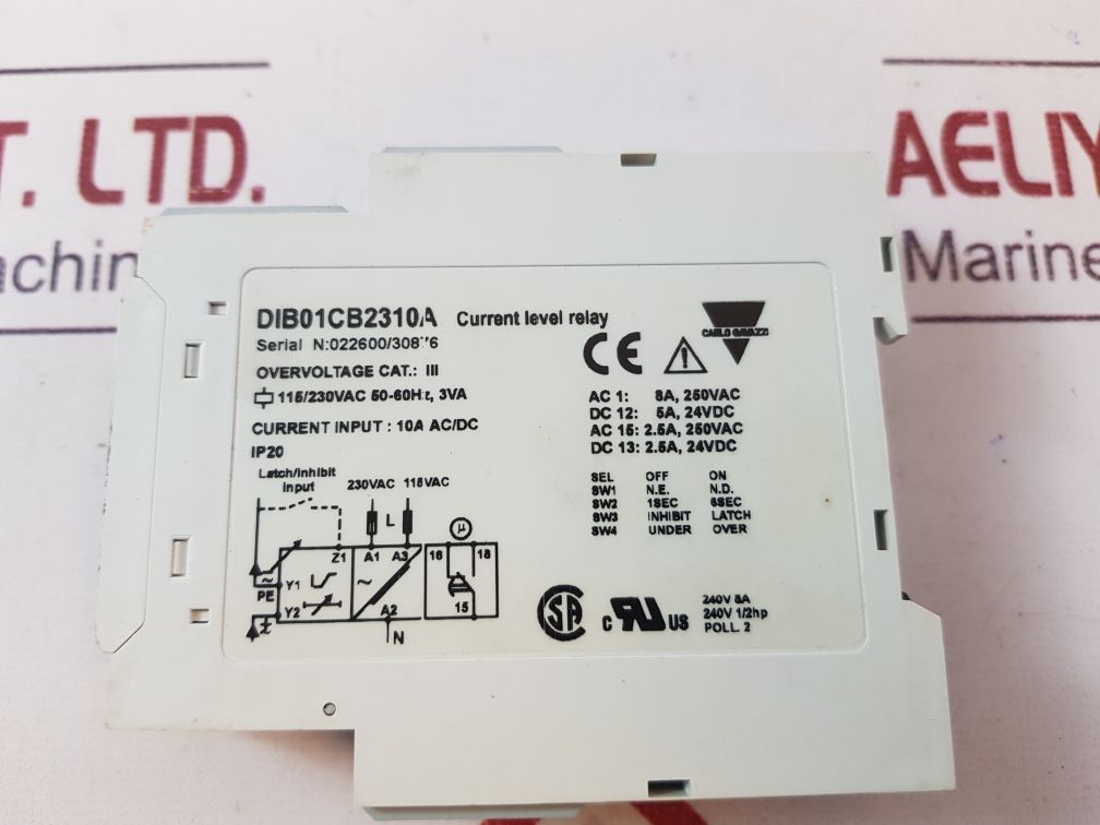 Carlo Gavazzi Dib01Cb2310A Ac/Dc Current Monitoring Relay
