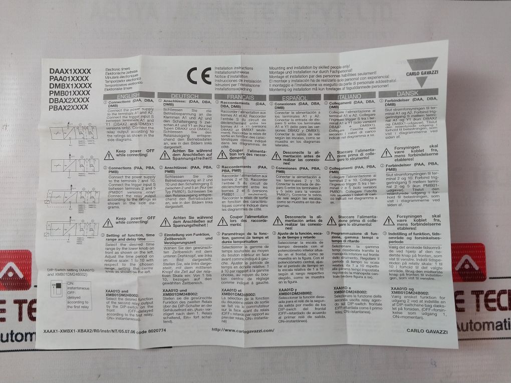 Carlo Gavazzi Dmb51Cm24 Multifunction Timer 250Vac