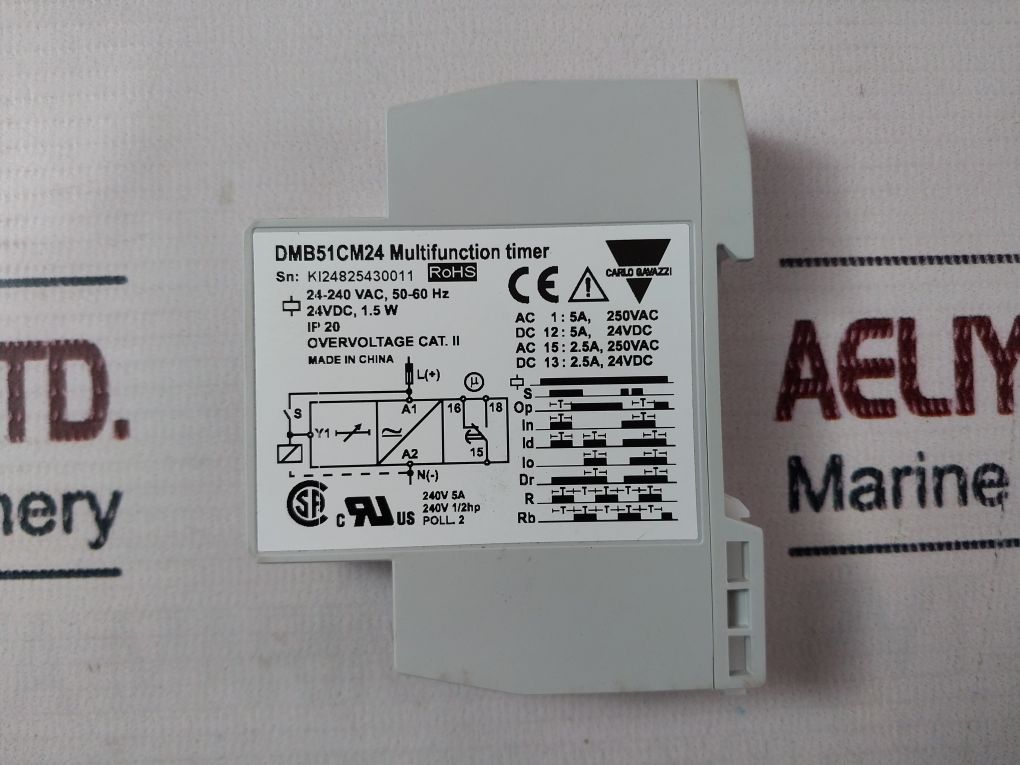 Carlo Gavazzi Dmb51Cm24 Multifunction Timer 250Vac