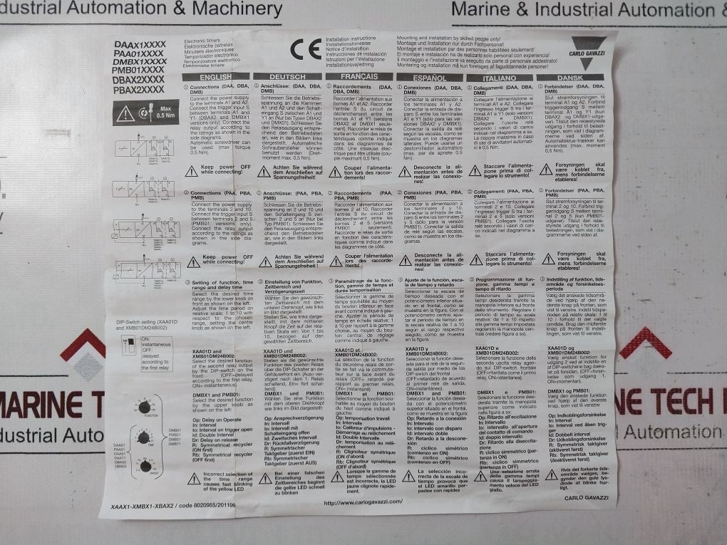 Carlo Gavazzi Dmb51Cm24 Multifunction Timer