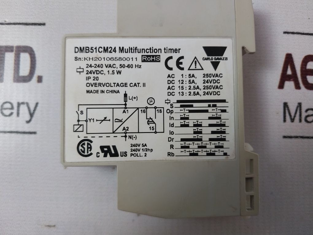 Carlo Gavazzi Dmb51Cm24 Multifunction Timer