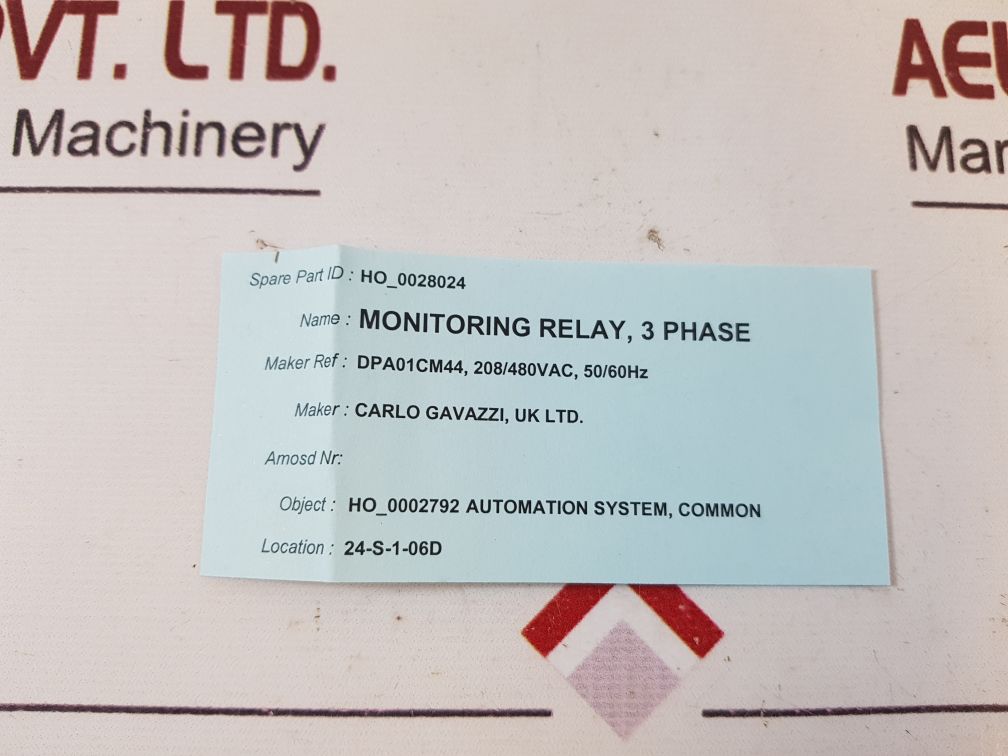 Carlo Gavazzi Dpa01Cm44 3-phase Monitoring Relay
