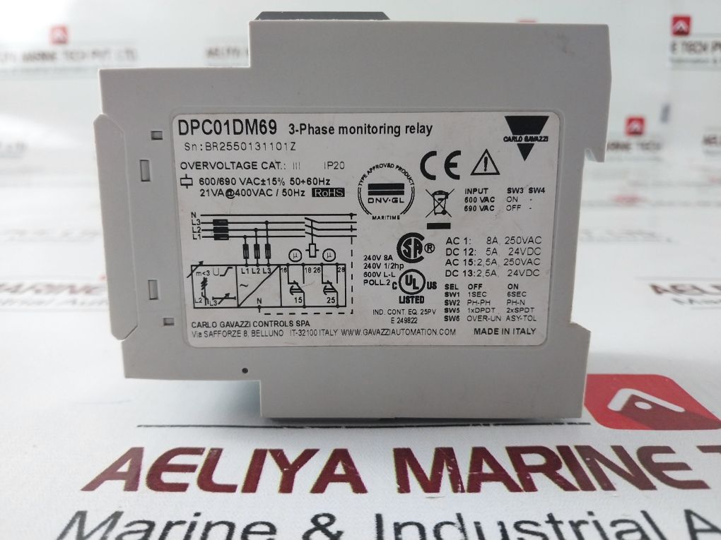 Carlo Gavazzi Dpc01Dm69 3-phase Monitoring Relay