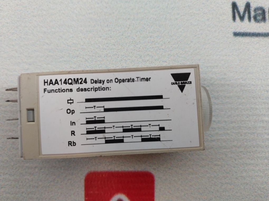Carlo Gavazzi Haa14Qm24 Delay On Operate Timer 24-240Vac, 45-65Hz, 10Va