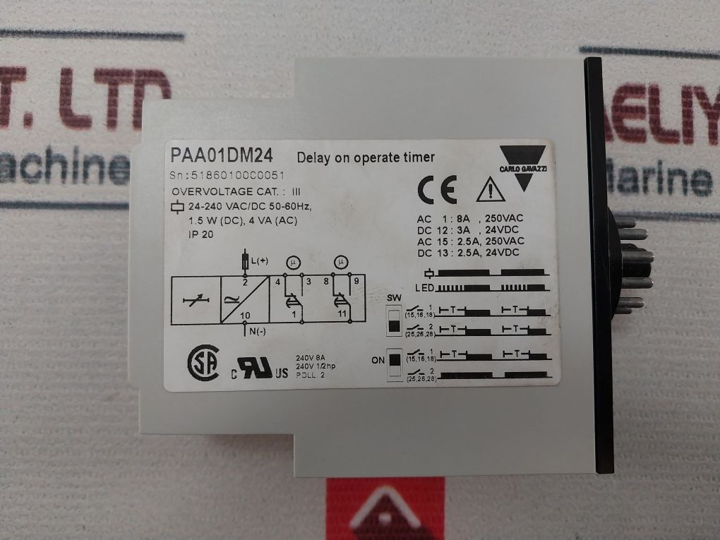 Carlo Gavazzi Paa01Dm24 Delay On Operate Timer