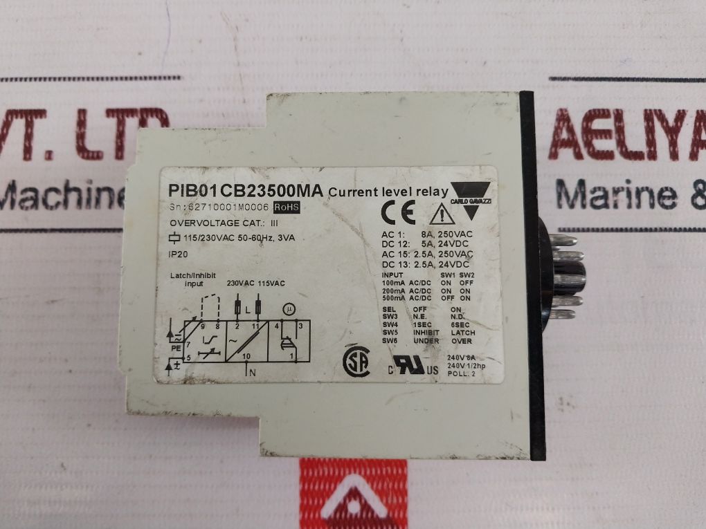 Carlo Gavazzi Pib01Cb23500Ma Current Level Relay 0.1-30S