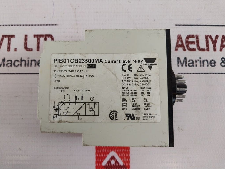 Carlo Gavazzi Pib01Cb23500Ma Current Level Relay 0.1-30S
