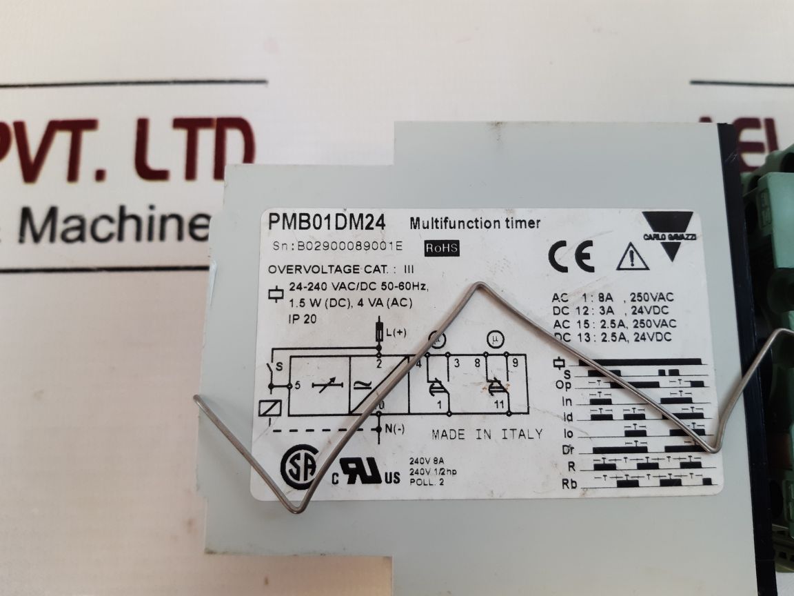 Carlo Gavazzi Pmb01Dm24 Multifunction Timer With Base