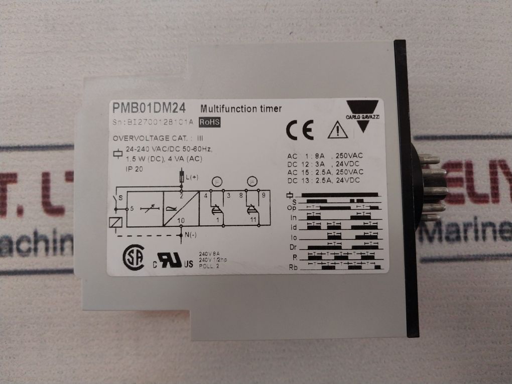 Carlo Gavazzi Pmb01Dm24 Multifunction Timer 240V