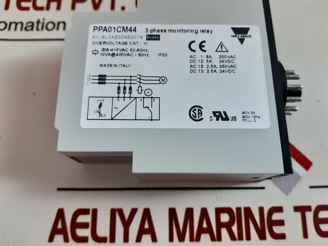 Carlo Gavazzi Ppa01Cm44 3-phase Monitoring Relay