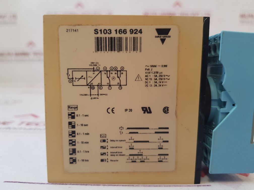 Carlo Gavazzi S103 166 924 Timer 1 To 10