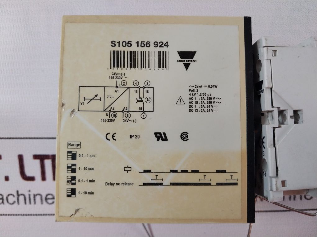 Carlo Gavazzi S105 156 924 Time Relay 