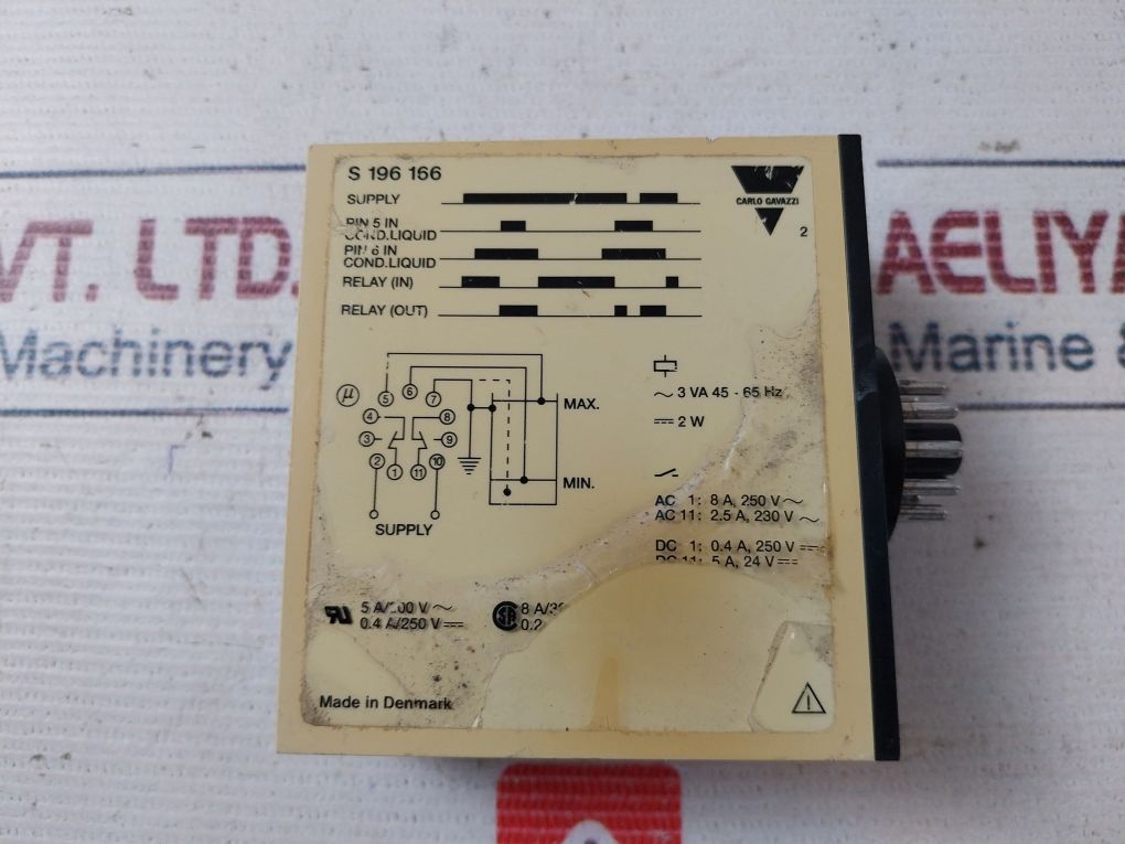Carlo Gavazzi S 196 166 024 Dual Level Relay 50/60 Hz
