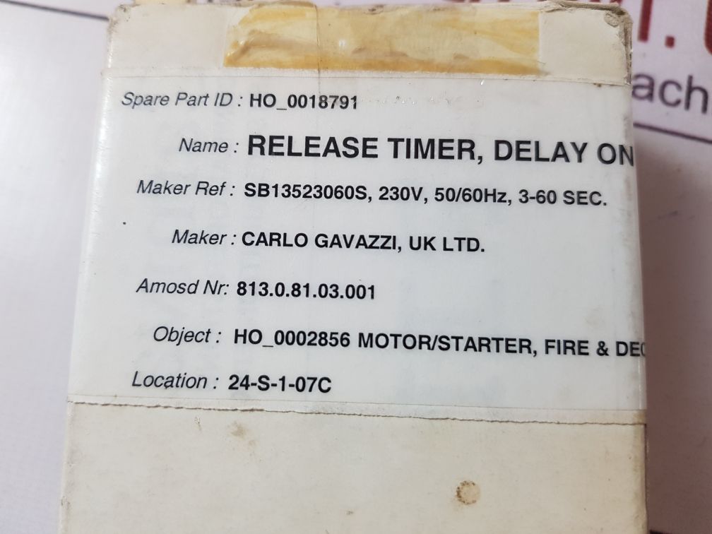 Carlo Gavazzi Sb 135 230 Delay On Release
