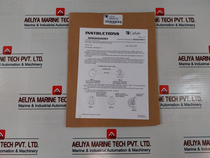 Carlyle 06Ea660104 Suction Valve Plate Gasket Kit