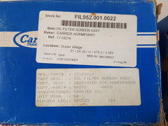 Carrier 17-10214 Oil Filter Screen Assy