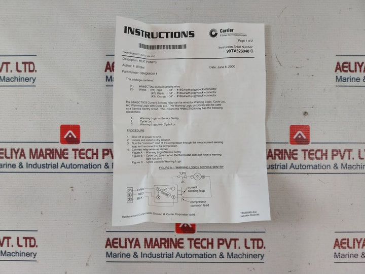 Carrier 296-83-107A Control Board 94V-0