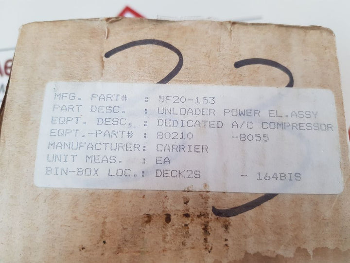 Carrier 5F20-153 Unloader Power Element 17-10850