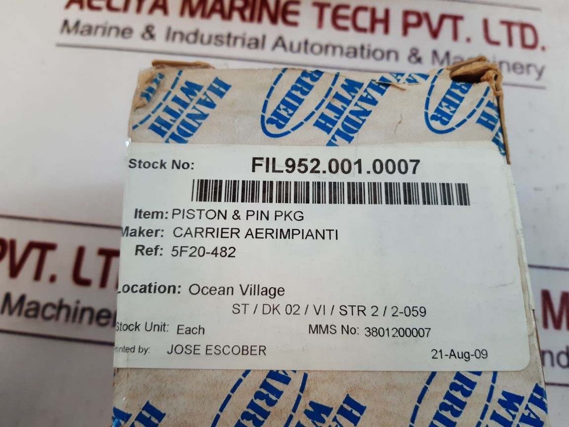 Carrier 5F20 482 Piston & Pin Pkg