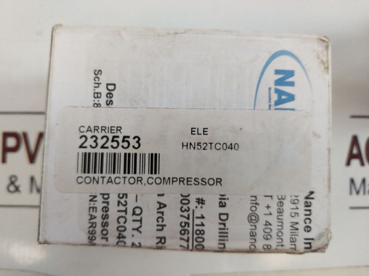 Carrier Hn52Tc040 Contactor Hccy2Xq04Ag103 24 Vac