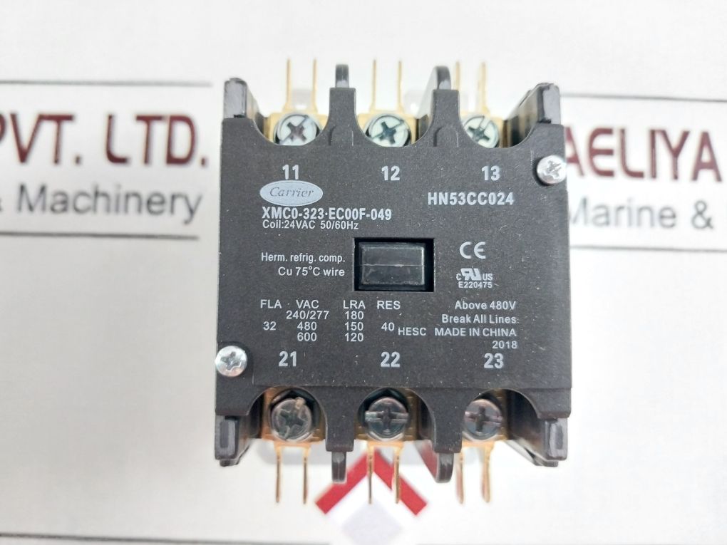 Carrier Hn53Cc024 Contactor 24Vac 50/60Hz
