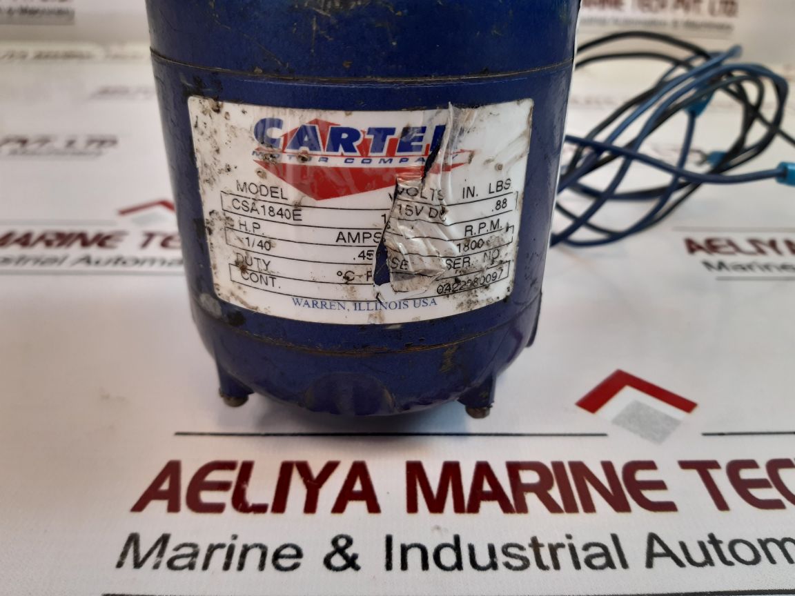Carter Csa1840E Motor 115V Dc