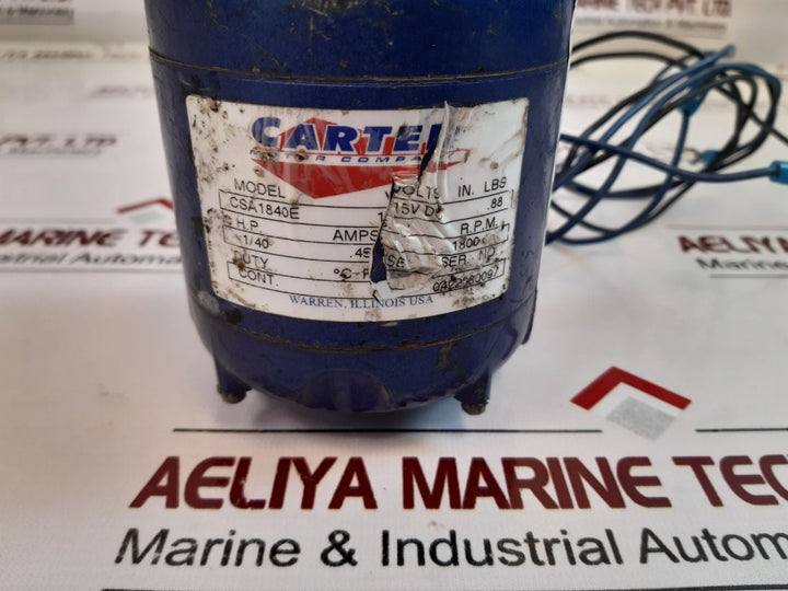Carter Csa1840E Motor 115V Dc