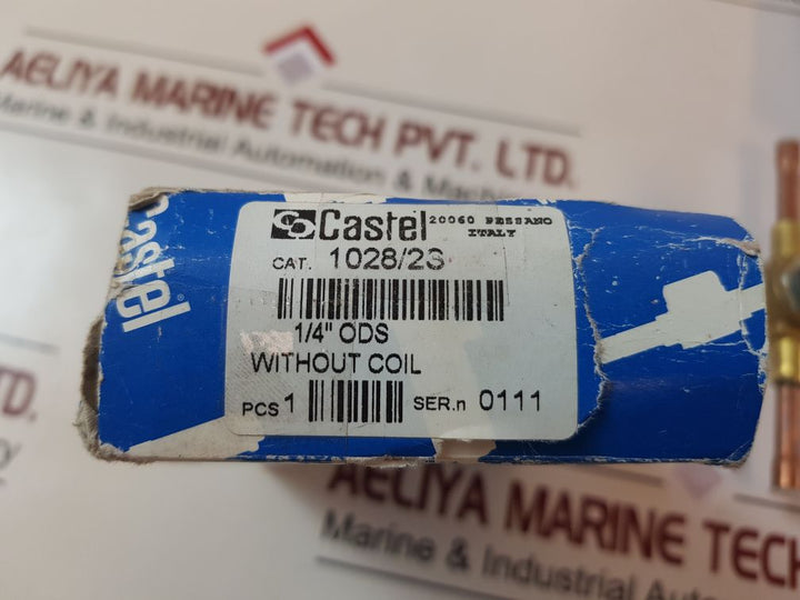 Castel 1028/2S Valve 1/4” Ods Without Coil 1028/2