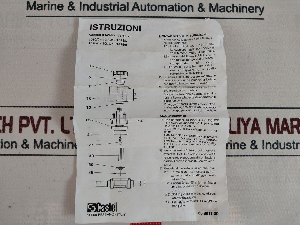 Castel 1098/7 Solenoid Valve