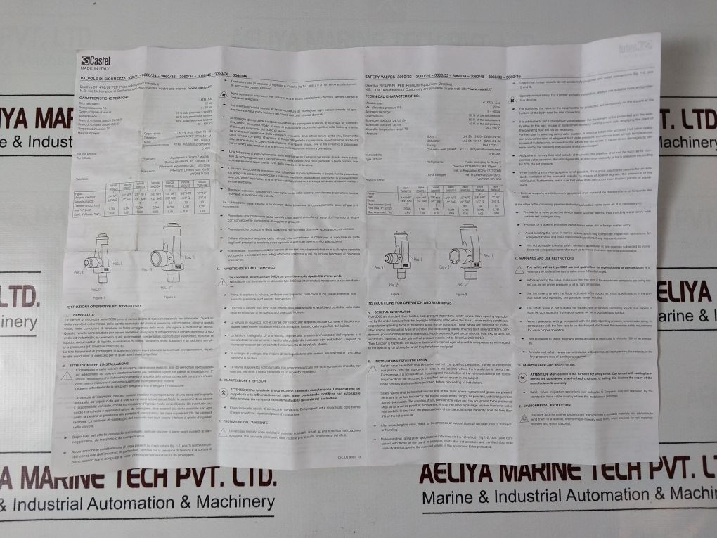 Castel 3060/45C240 Direct-loaded Safety Valve