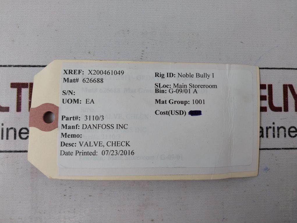 Castel 3110/3 Check Valve