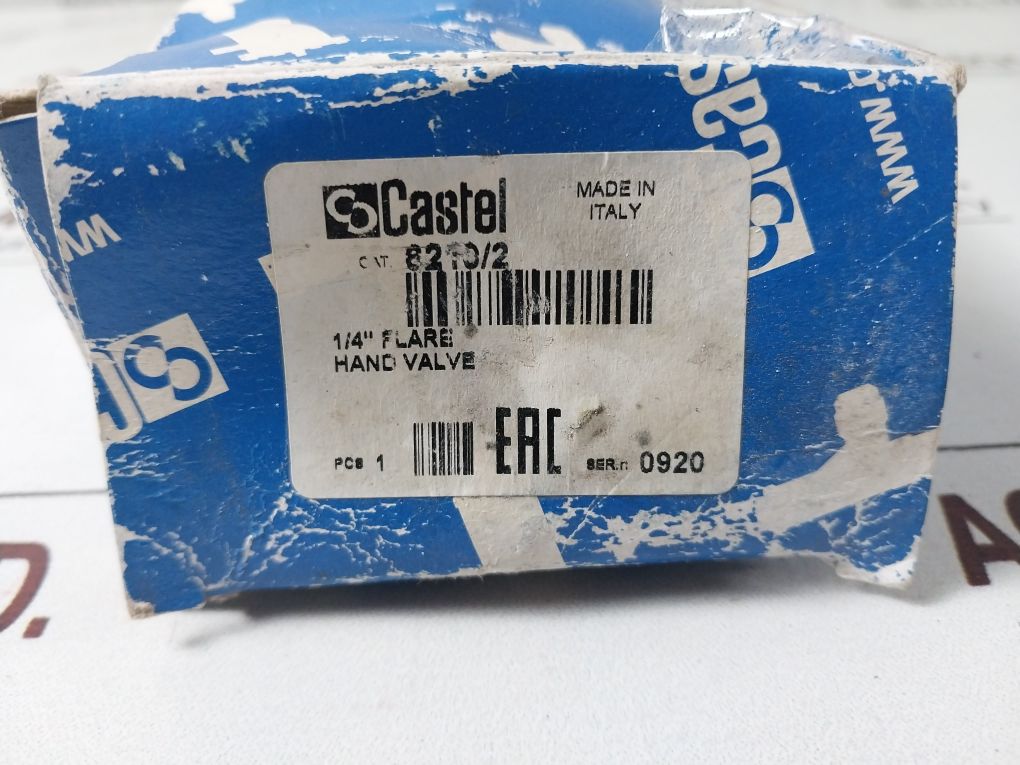 Castel 6210/2 1/4" Flare Hand Valve