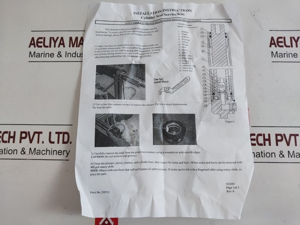 Caterpillar 9305120078 Lift Cylinder Seal Kit