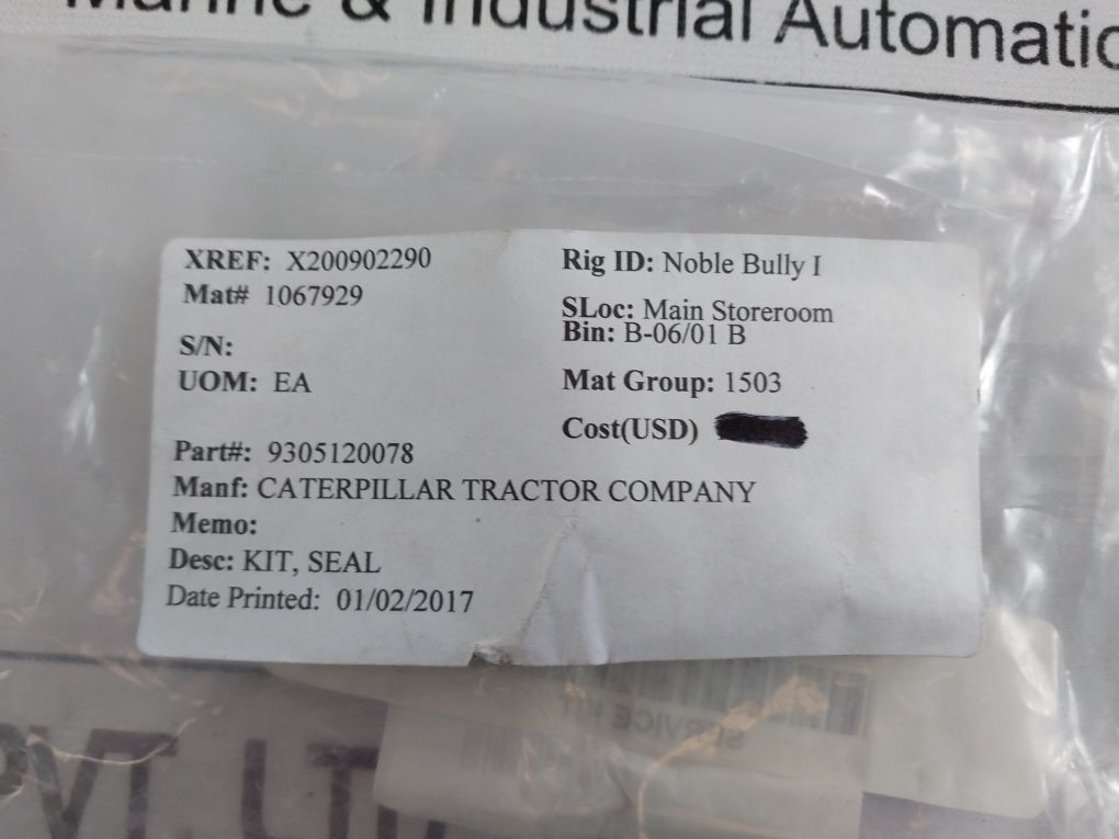 Caterpillar 9305120078 Lift Cylinder Seal Kit