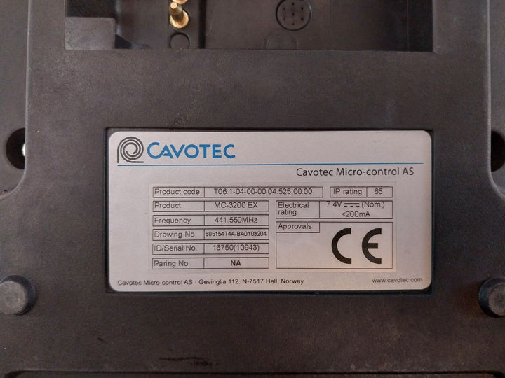 Cavotec Mc-3200 Ex Remote Control