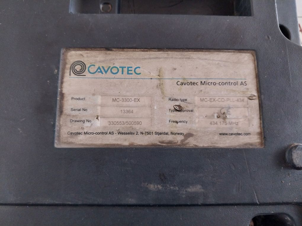 Cavotec Mc-3300-ex Remote Control Unit 434 175 Mhz